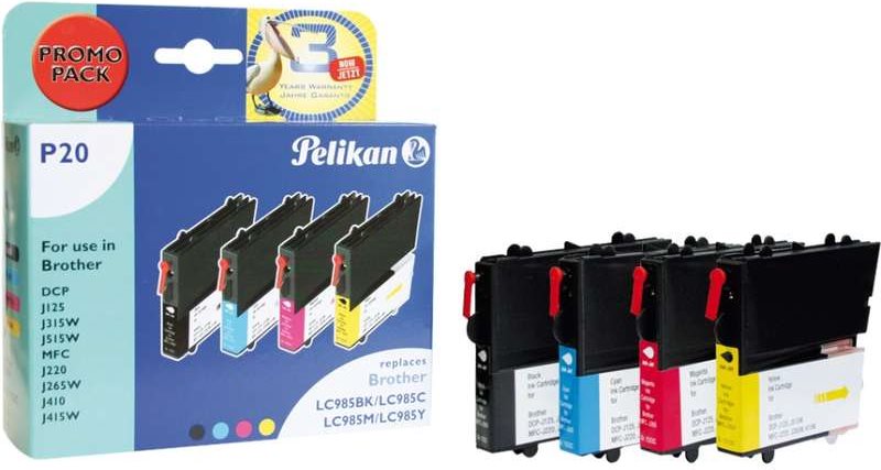 Pelikan 4er-Pack Schwarz, Gelb, Cyan, Magenta (4106902)