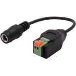 EXSYS GmbH Kabel-Adapter DC-Buchse 5.5x2.1 mm zu 2-pin Terminal Block mit Drucktaster, 15 cm (EX-49141)