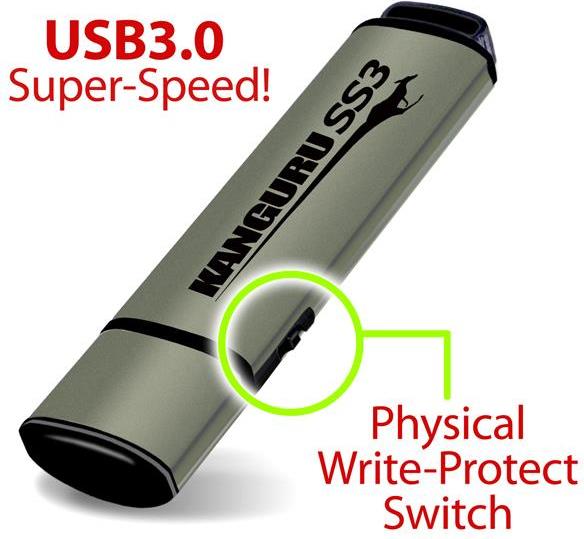 Kanguru 64GB SS3 USB3.0 USB-Stick USB Typ-A 3.2 Gen 1 (3.1 Gen 1) Aluminium (KF3WP-64G)