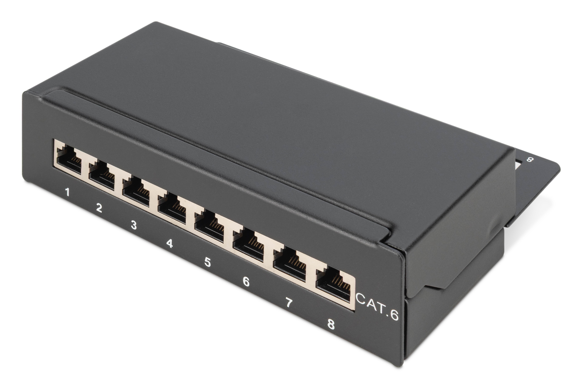 DIGITUS DN-91608SD Desktop Patch Panel 8 Port Cat6 geschirmt Schwarz
