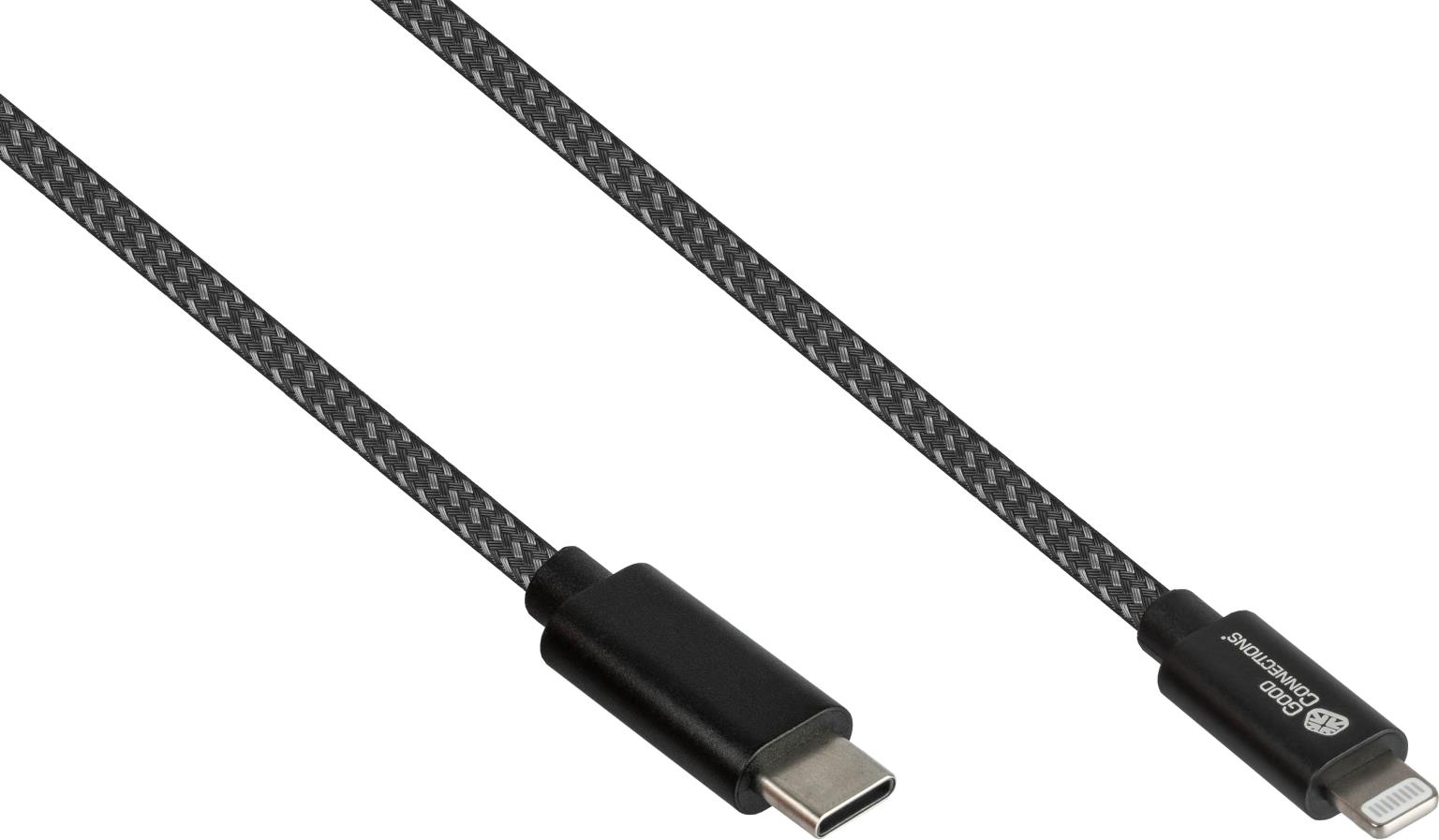 Good Connections USB 2.0 Lade- und Datenkabel für iPhone/iPad/iPod USB-C Stecker an Lightning (2510-CL005S)