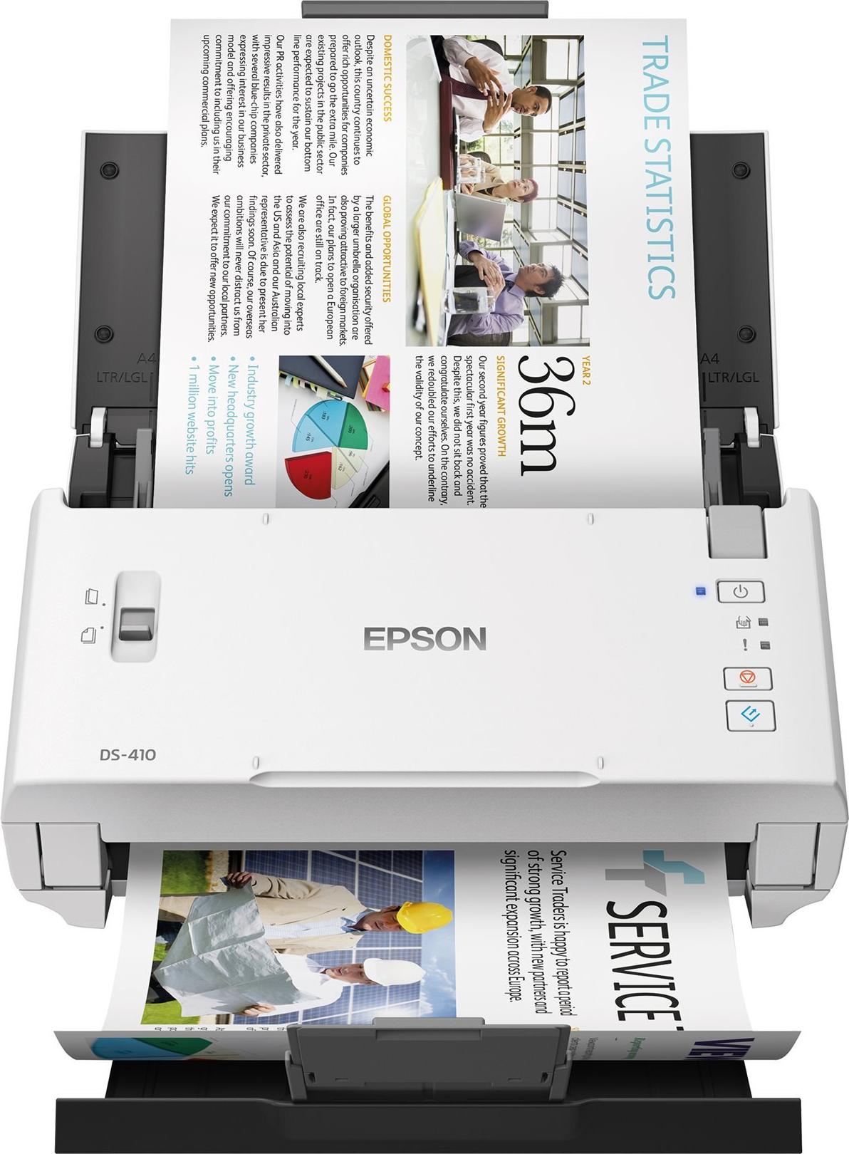 Epson WorkForce DS-410 Dokumentenscanner 600 dpi Schwarz, Weiß