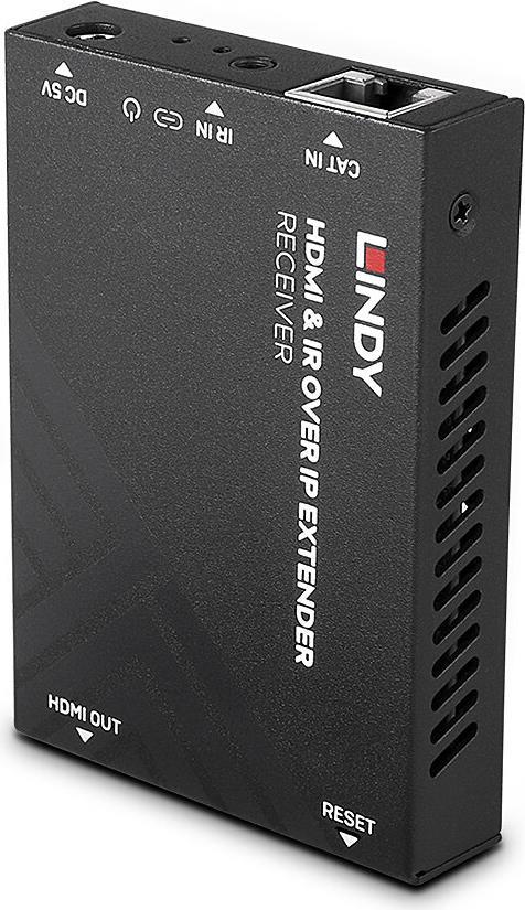 Lindy HDMI & IR über IP Receiver Fügt einem bestehenden Extendersystem (38398) einen weiteren Receiver zum Aufsetzen größerer netzwerkbasierter Signalverteilungs-Szenarien hinzu (38399)