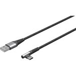 Goobay 64655 USB Kabel 0,5 m USB 2.0 USB C USB A Schwarz - Grau (64655)