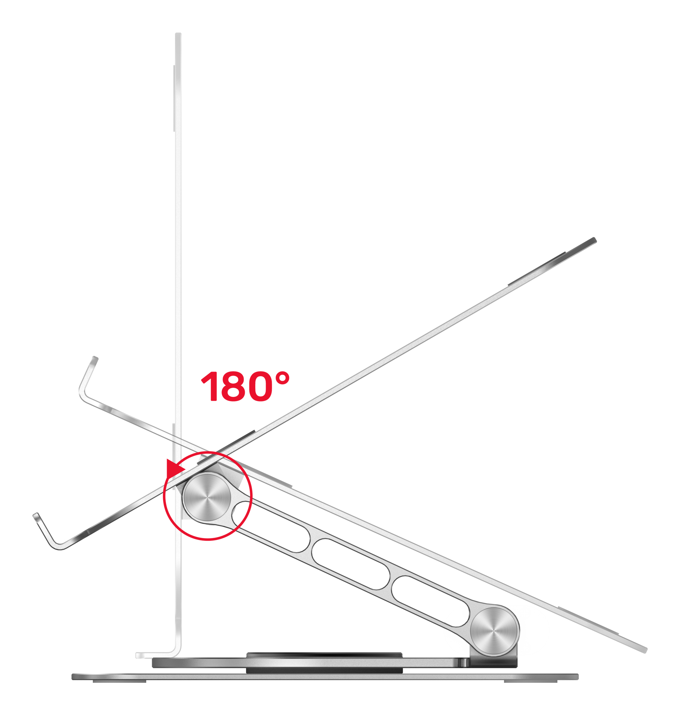 Unitek OT180SL01 Laptop-Ständer 360° verstellbar 10-16" Aluminium Space-grau