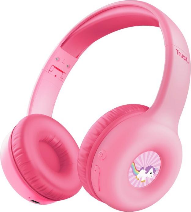 Trust Nouna Kopfhörer Verkabelt & Kabellos Kopfband Anrufe/Musik USB Typ-C Bluetooth Pink (25274)