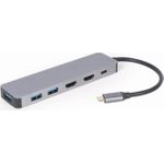 Gembird A-CM-COMBO3-03 USB Typ-C 3-in-1-Multiport-Adapter (Hub + HDMI + PD) (A-CM-COMBO3-03)