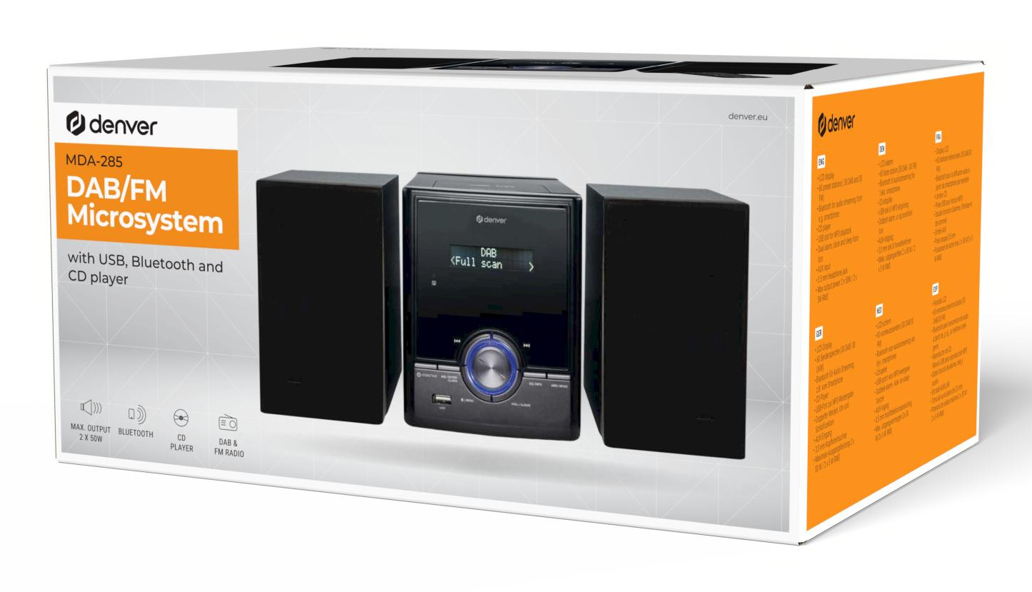 Denver MDA-285 HiFi Kompaktanlage 50 W Schwarz