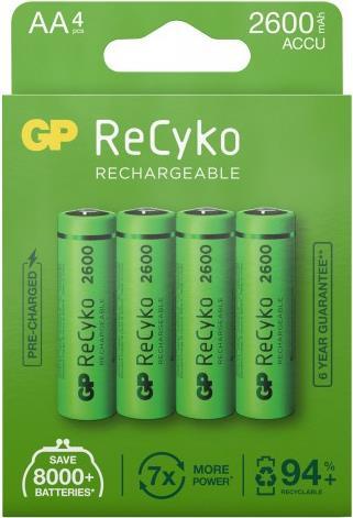 GP Batteries ReCyko Wiederaufladbarer Akku AA Nickel-Metallhydrid (NiMH) (120270AAHCE-C4)