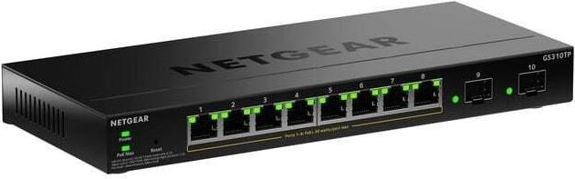 Netgear S350 Series PoE+ Smart Managed Essentials Switch with 2 (GS310TP-200EUS)