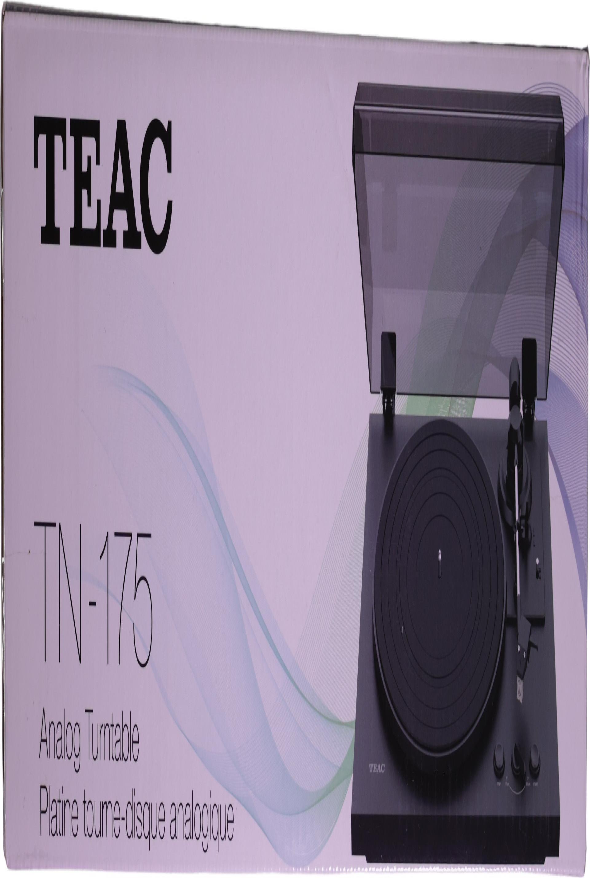 Teac TN-175-B Vollautomatik-Plattenspieler Riemenantrieb 33/45 U/min Phono-Vorverstärker Audio Technica AT3600L Schwarz