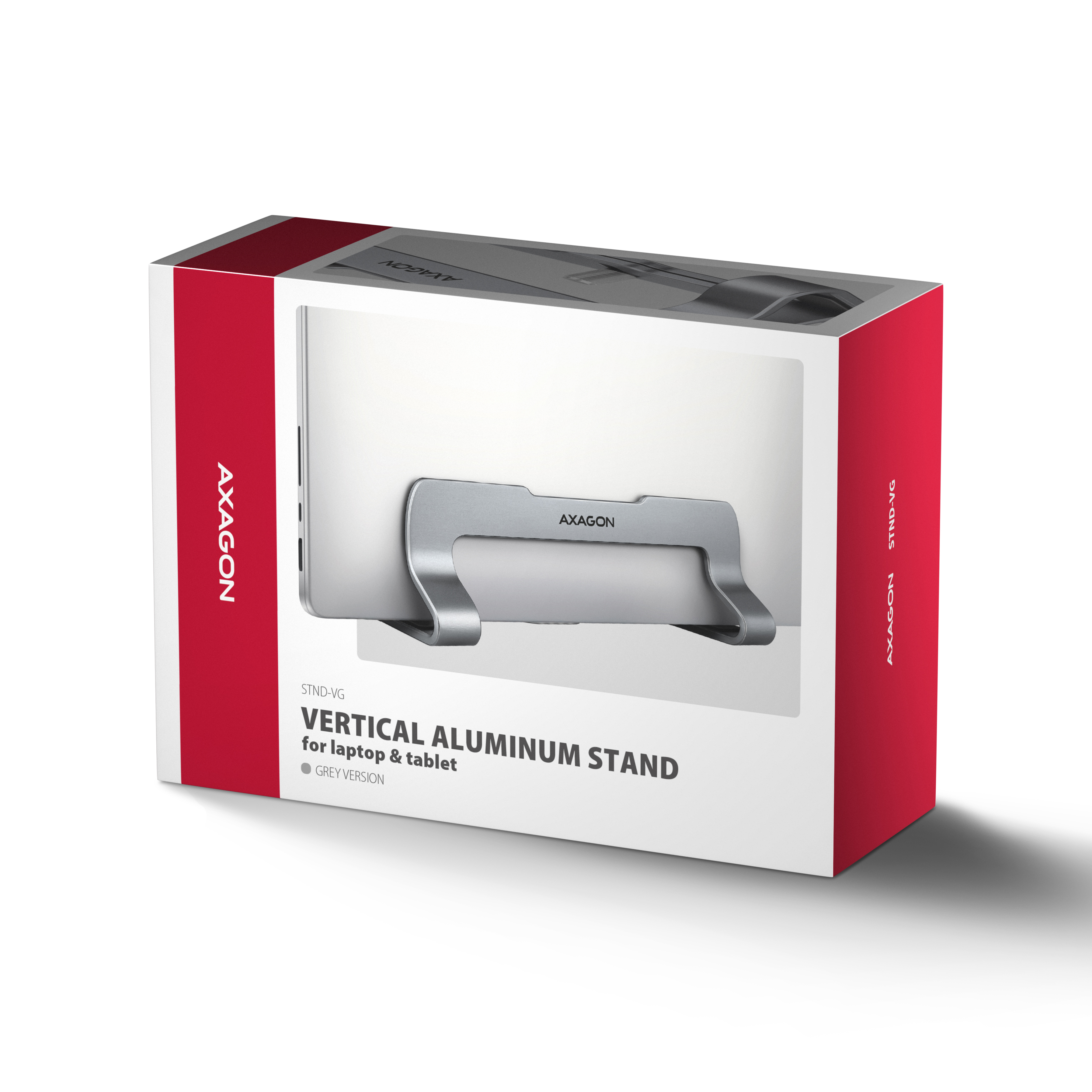 AXAGON STND-VG Vertikaler Laptop-Ständer Aluminium Grau