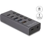 Delock USB 5 Gbps Hub mit 2 x Typ-A und 2 Type-C Buchse 1 Schnellladeport+ (64248)