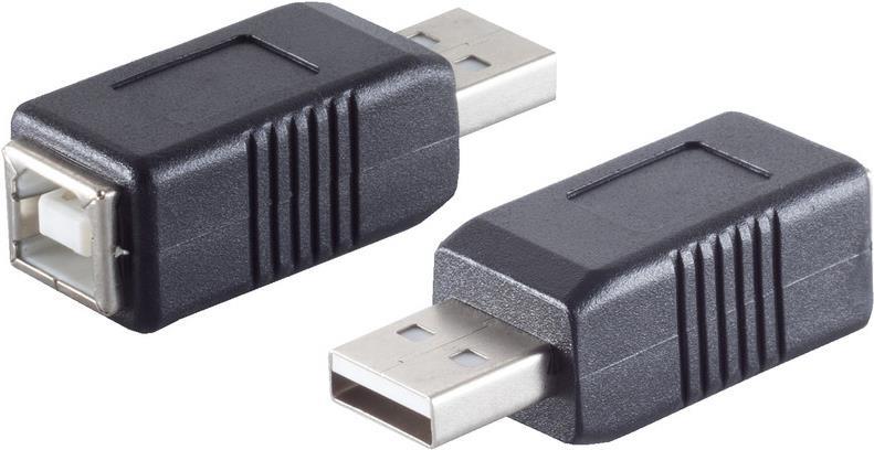 shiverpeaks BASIC-S USB Adapter USB-A Stecker - USB-B Kupplung, im Polybeutel mit Euro- (BS77046)