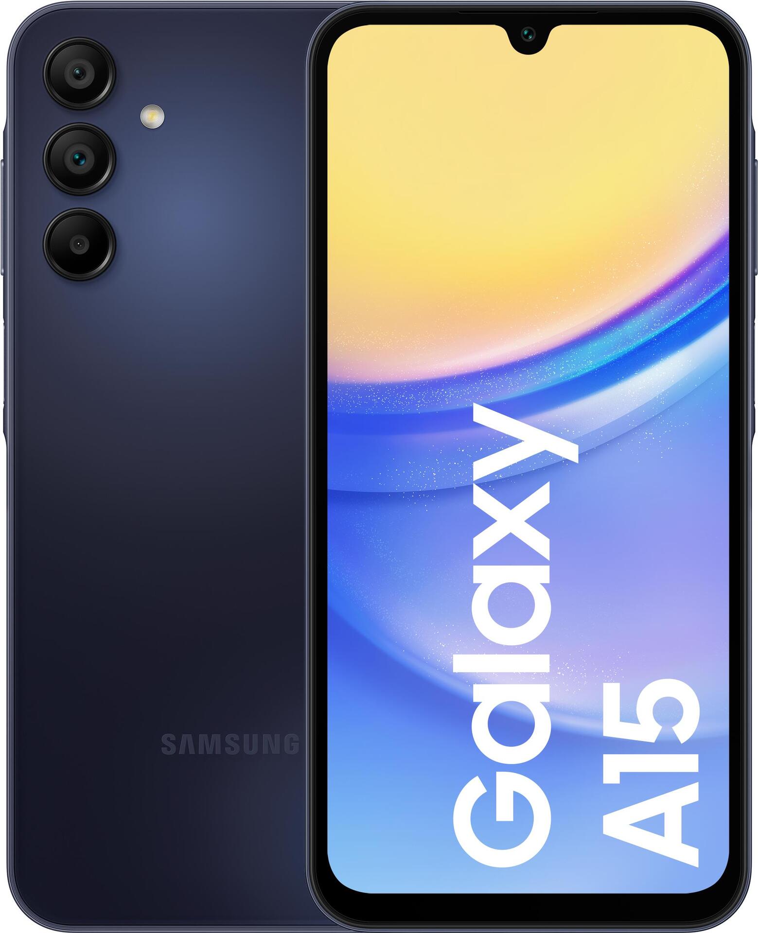 Samsung Galaxy A15 16,5 cm (6.5") Hybride Dual-SIM Android 14 4G USB Typ-C 4 GB 128 GB 5000 mAh Schwarz (SM-A155FZKDEUE)