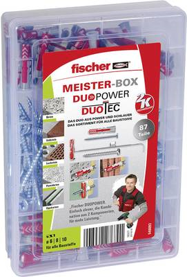 Fischer 540093 MEISTERBOX DUOPOWER-DUOTEC (DE) Inhalt 1 St. 2f. Lieferumfang 30x DUOPOWER 6 x 30, 20x Senkkopfchraube 4 (540093)