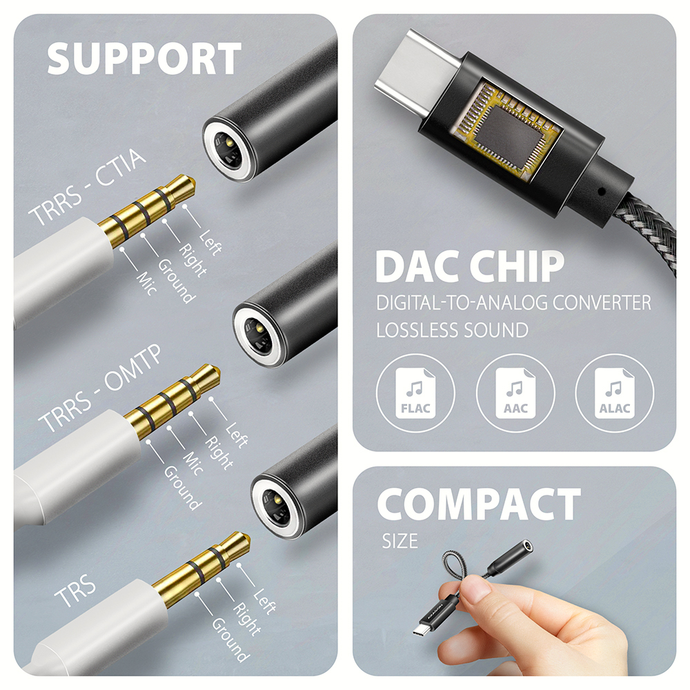 AXAGON ADA-HC USB-C Audio-Adapter 32 Bit 384 kHz Schwarz