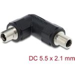 Delock Hohlstecker Adapter DC 5.5 x 2.1 mm Buchse auf mit Gewinde gewinkelt (90942)
