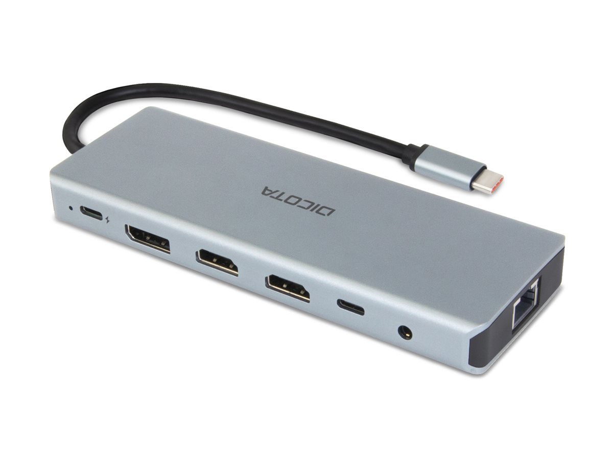 Dicota D32065 USB-C Dockingstation 13-in-1 Silber