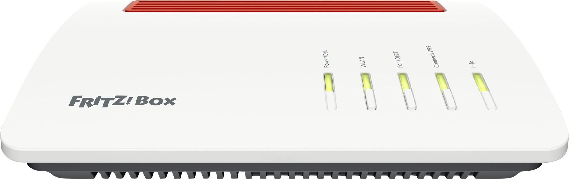 FRITZ!Box 7590 AX WLAN-Router Wi-Fi 6 Rot, Weiß