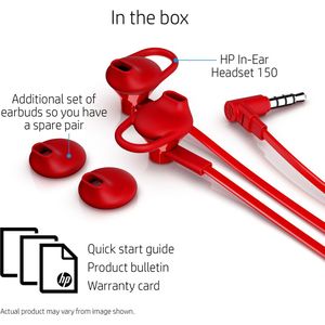 HP In-Ear Headset 150 - Black (X7B04AA#ABB)