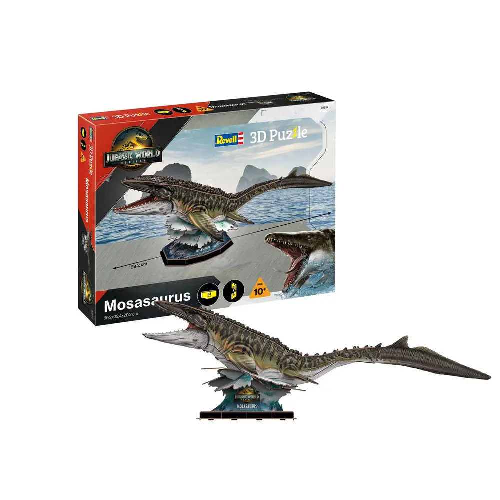 Revell 00244 3D-Puzzle Jurassic World Rebirth Mosasaurus 83 Teile 59 cm