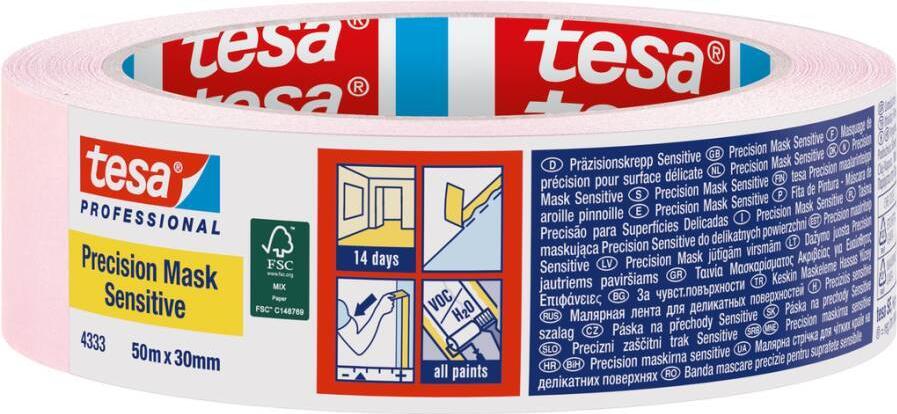 tesa 04333-00019-02 Kreppband Hellrosa (L x B) 50 m x 30 mm 1 St. (04333-00019-02)