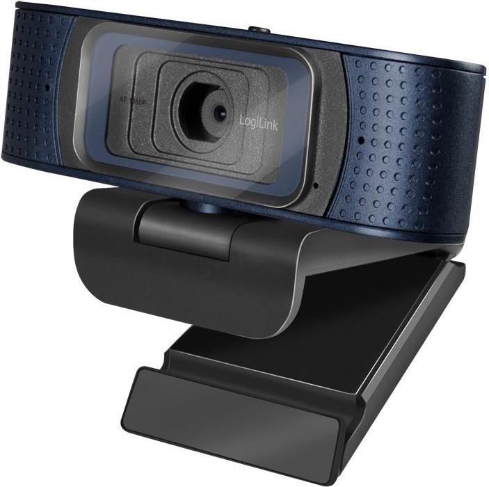 LogiLink HD Pro USB-Webcam Full HD 1080p 80° Autofokus Dual-Mikrofon Schwarz