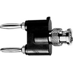 Telegärtner Messadapter [ BNC-Stecker - Lamellenstecker 4 mm, Lamellenstecker 4 mm] J01008A0626 Schwarz, Silber (J01008A0626)