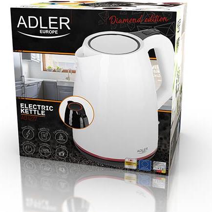 Adler AD 1277 B Wasserkocher 1,7 l Schwarz 2200 W (AD 1277 b)