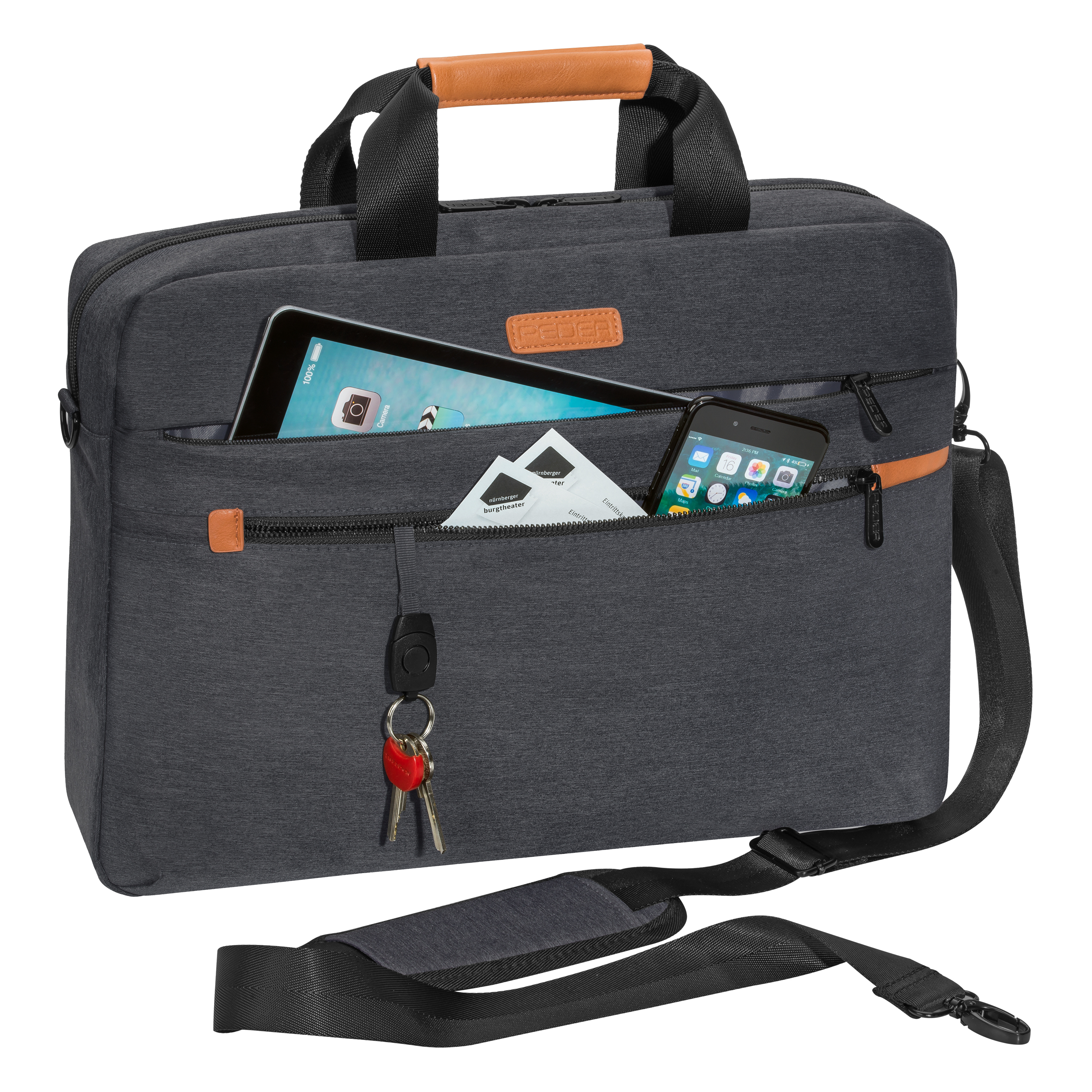 PEDEA Elegance Pro 17.3" Notebook-Tasche Grau