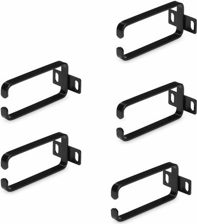 StarTech.com 5-Pack 1U Vertical Cable Management D-Ring Hooks, Cable Manager For 19" Server Racks/Cabinets, Network Rack Wire Organizers, Cable Guide Rings - Kabelmanagementring (vertikal) (CMHOOK1UN5PK)