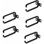 StarTech.com 5-Pack 1U Vertical Cable Management D-Ring Hooks, Cable Manager For 19" Server Racks/Cabinets, Network Rack Wire Organizers, Cable Guide Rings - Kabelmanagementring (vertikal) (CMHOOK1UN5PK)