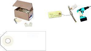 agipa Gepäckanhänger, 120 x 57 mm, neutral mit Draht (121315)