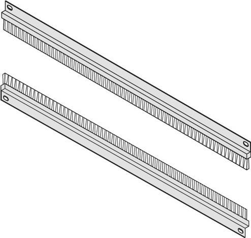 SCHROFF 19\"-Kabeldurchführung mit Bürstenleiste - 19\"KAB.DURCHFUEHRUNG 1HE 2ST (60118437)