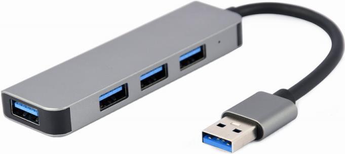 Gembird 4-port USB hub 1 x USB 3.1 + 3 x USB 2.0 Kabelgebunden USB 3.2 Gen 1 (3.1 Gen 1) Type-C Silber (UHB-U3P1U2P3-01)