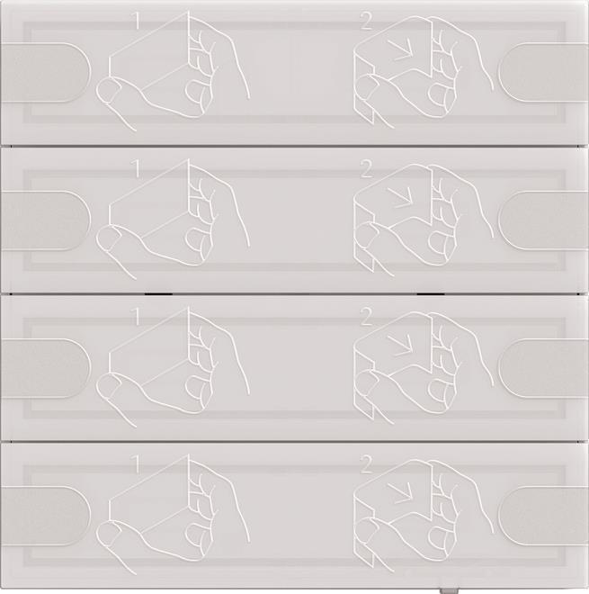 Gira KNX Tastsensor 4 Komfort 4f TS4 ws 5004003 (5004003)