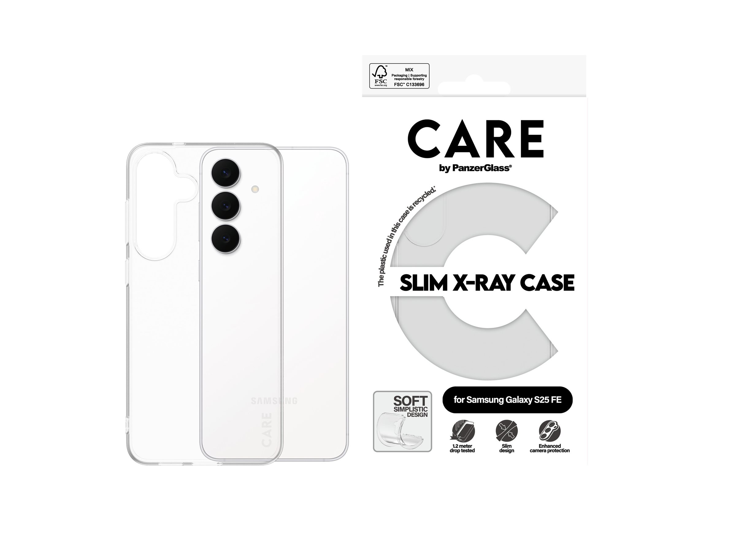 PanzerGlass CARE X-Ray Schutzhülle für Samsung Galaxy S25 FE Transparent