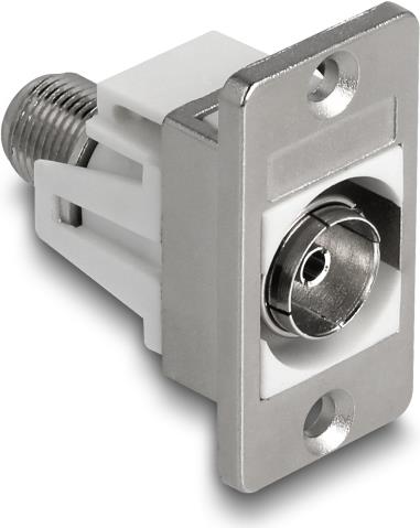 Delock Panel Mount IEC Buchse zu F silber weiss (90882)