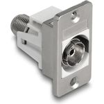 Delock Panel Mount IEC Buchse zu F silber weiss (90882)