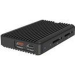 M.2 NVMe/SATA SSD Gehäuse mit Kartenleser 2x SD 4.0, Host USB 3.2 Gen 2 Type-C+A 10 Gbit/s (IB-CR602M-C31) (B-Ware)
