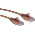 ACT Brown 2 meter LSZH U/UTP CAT6 datacenter slimline patch cable snagless with RJ45 connectors (DC9202)