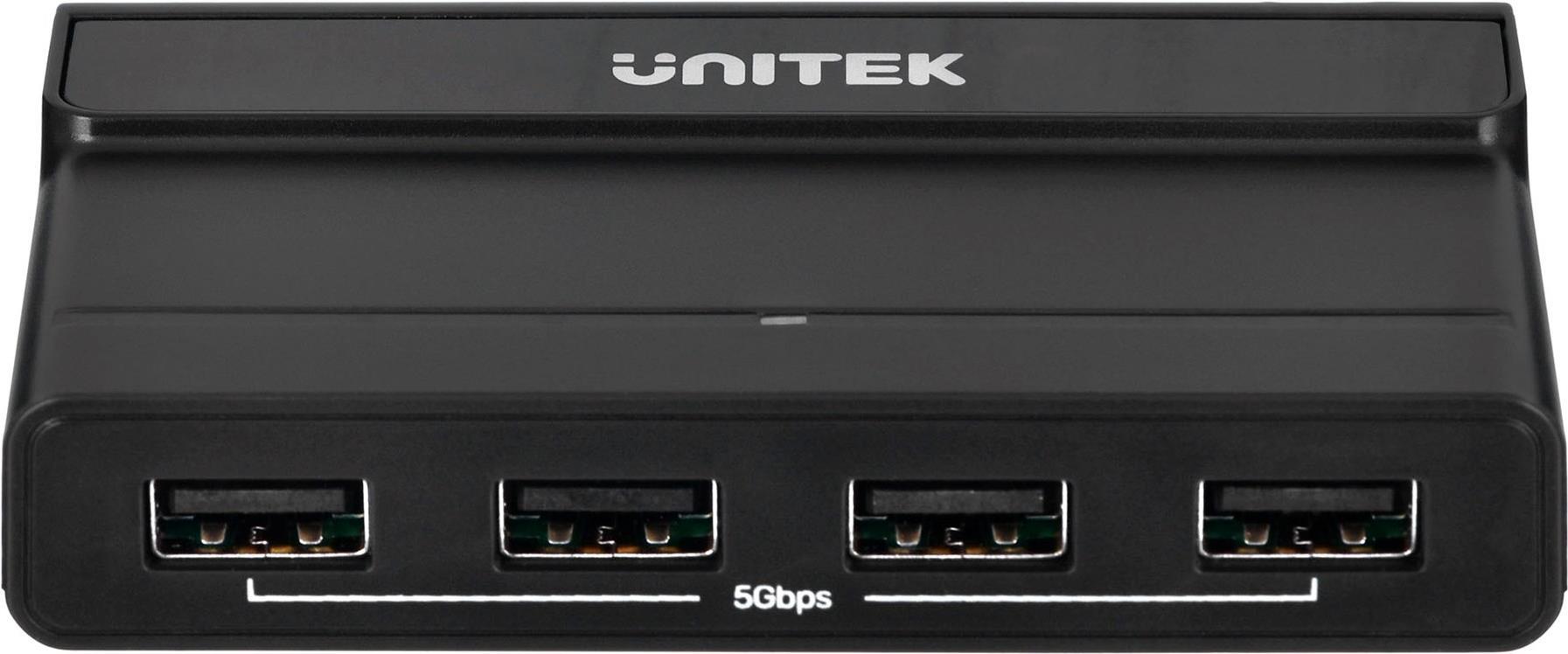 UNITEK PRZELACZNIK KVM 4X USB-A 5GBPS, AKTYWNY (H1310A)