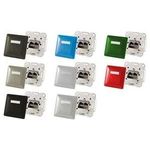 shiverpeaks BASIC-S Anschlussdose Kat. 6A, 2 x RJ45, rot zur Unterputzmontage, horizontale Kabelführung, Zentralstück - 1 Stück (BS74280-R)