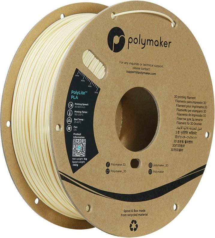 Polymaker PA02056 Filament PLA hohe Steifigkeit Zugfestigkeit 1.75 mm 1000 g Cream (PA02056)
