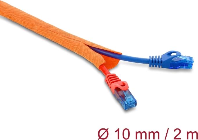Delock Kabelschutzschlauch selbstschließend 2 m x 10 mm orange (19017)