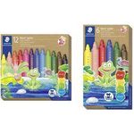 STAEDTLER Fasermaler Noris junior, 12er Kartonetui Tinte auf Wasserbasis, auswaschbar, Strichstärke: 2,5 mm, - 1 Stück (329 C12)