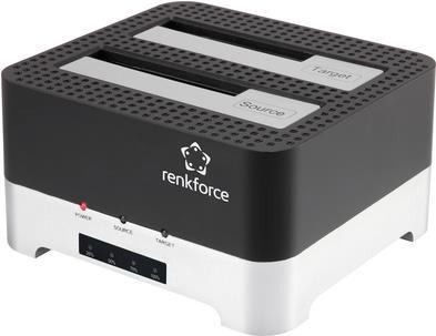 Renkforce RF-DOCKING-02 SATA USB 3.2 Gen 1 (USB 3.0) Festplatten-Kopierstation mit Clone-Funktion (RF-5047512)