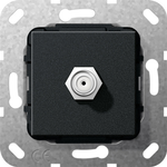 GIRA 565010. Buchsen-Typ: SAT. Produktfarbe: Aluminium, Schwarz (565010)