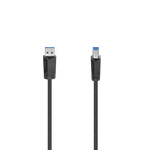 Hama 00200625 USB Kabel 1,5 m USB 3.2 Gen 1 (3.1 Gen 1) USB A USB B Schwarz (00200625)